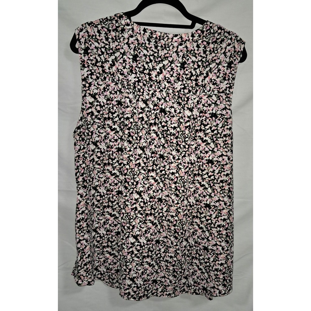 APT 9 Blouse, Multi Color Floral, Sleeveless, 2XL, 100% Poly, Approx. 29'' long - Picture 2 of 4